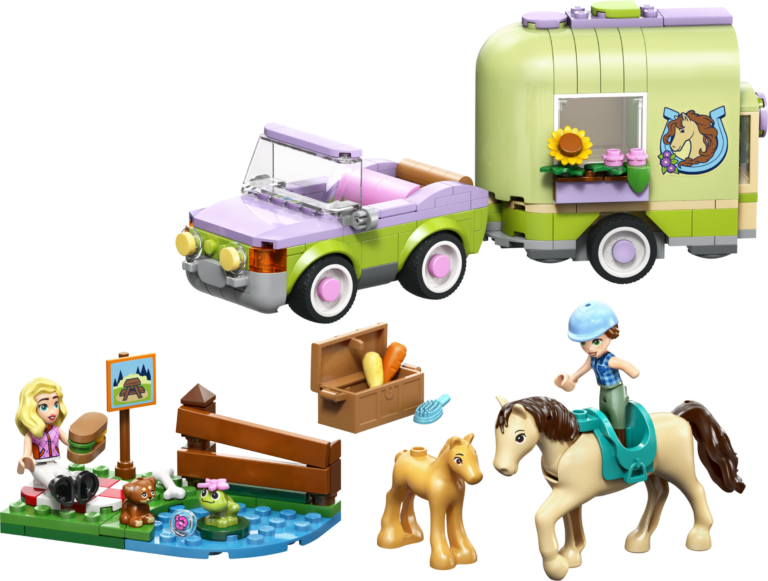 LEGO «Трейлер для перевозки лошадей и маленьких жеребят» 42695 — фото 1