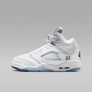 Детские повседневные кроссовки Air Jordan 5 Retro OG 'White Metallic'