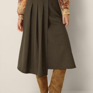 Юбка миди А-силуэта Jillian Kilt цвета