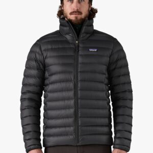 Мужская ветрозащитная пуховая куртка Down Sweater Patagonia, цвет Черный, полный вид