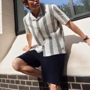 Мужские махровые хлопковые шорты Ben Sherman, тёмно-синие