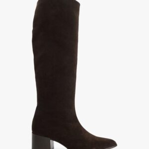 Кожаные сапоги на блочном каблуке Tautly