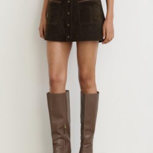 Юбка-карандаш из замши